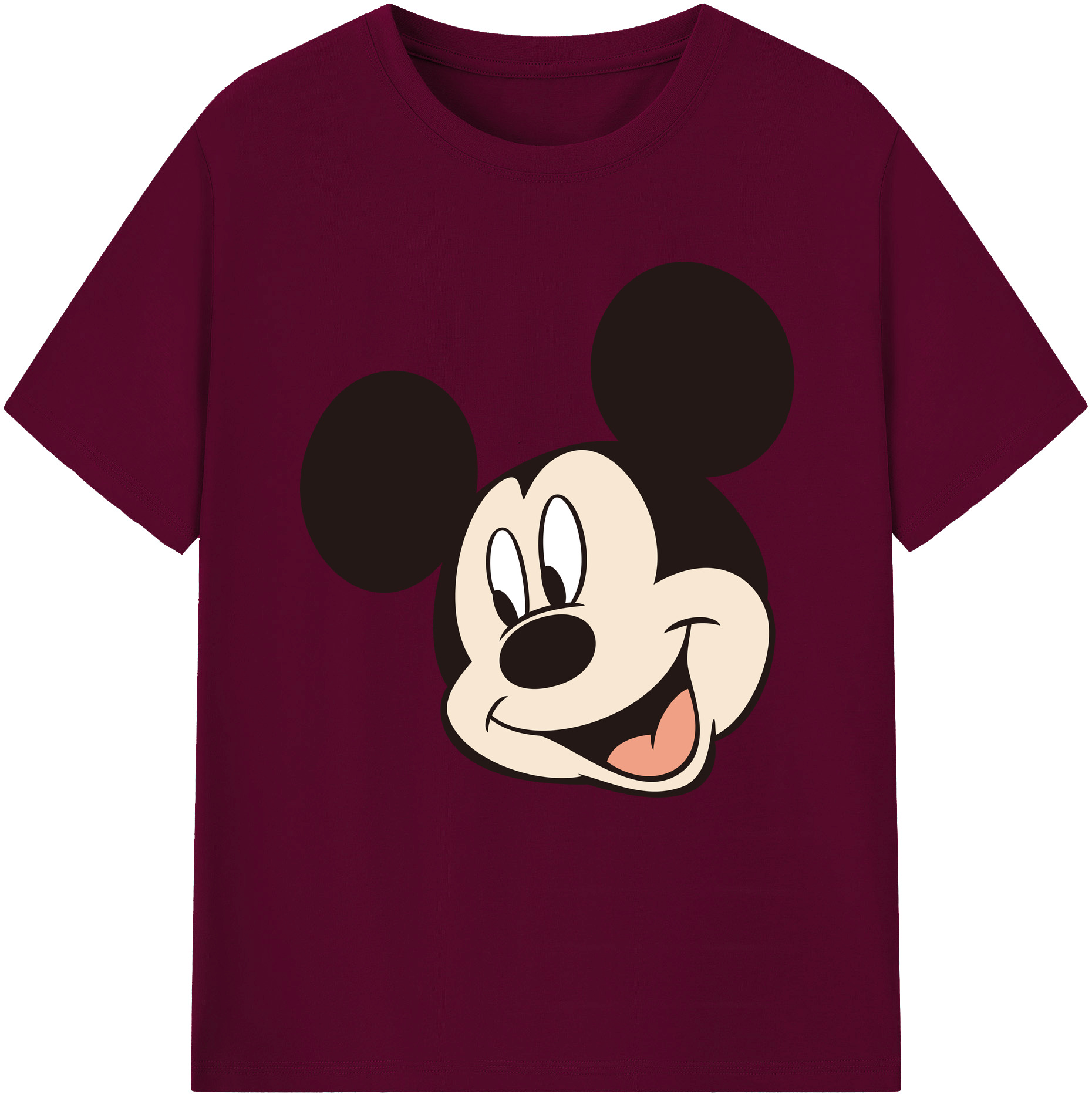 （画像用） ミッキーマウス Mickey Mouse レディースカジュアルプリントTシャツ（綿100％）
